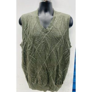 Fairway & Greene Men’s SZ. L Sweater Vest 100% Italian Merino Wool Green NWT!!!